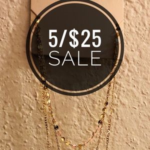 🔺NEW Aeropostale 3 chain Gold Necklaces
